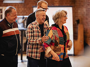 Writer Peter Quilter, Director Stephen Mears, Producer Thomas Hopkins, Dame Maureen Lipman Photo Mark Senior