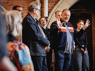 Writer Peter Quilter and company Photo Mark Senior