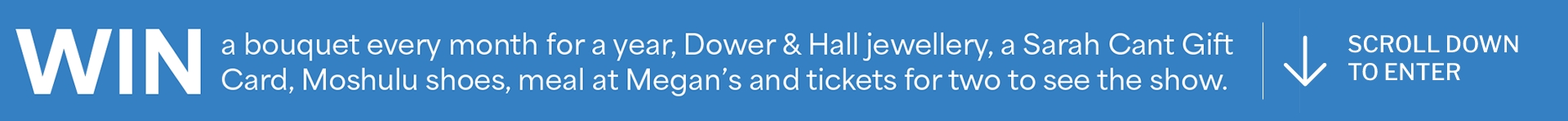 Win a bouquet every month for a year, scroll down to enter